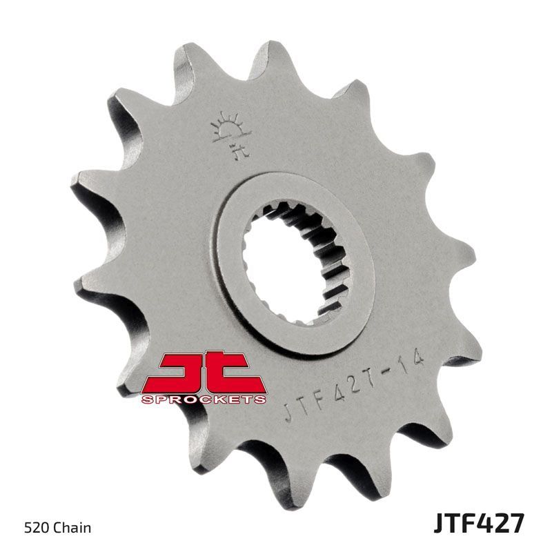 Load image into Gallery viewer, JT Sprockets Front Steel Sprocket 14 Tooth 14T 520 Chain JTF427.14
