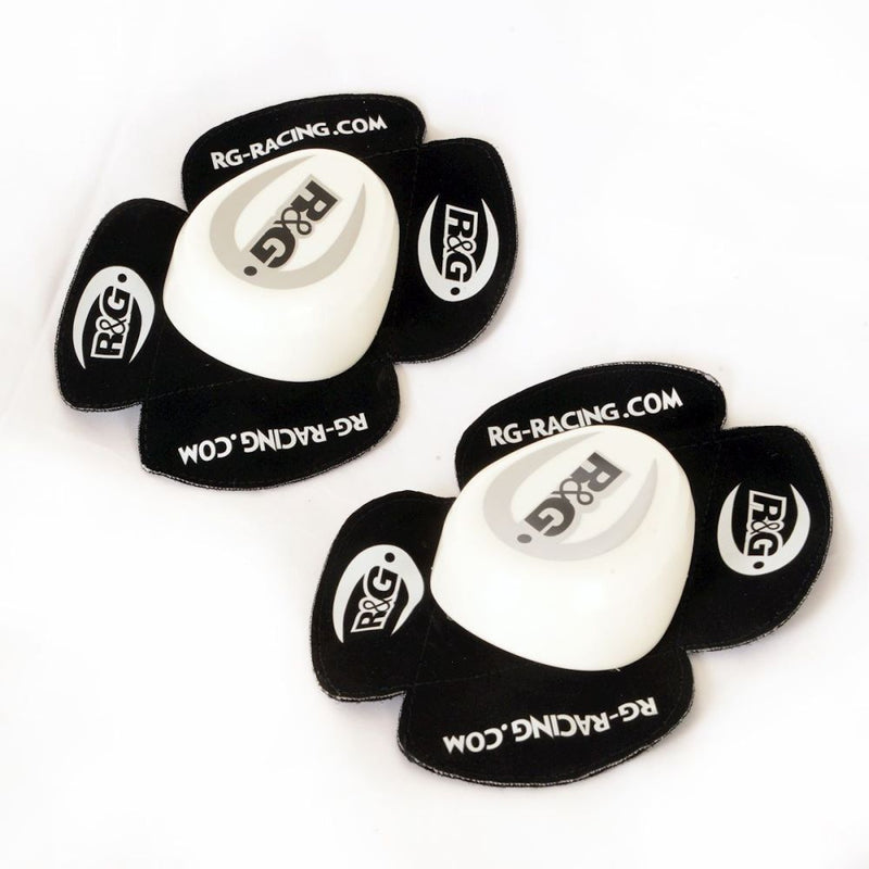 Load image into Gallery viewer, R&amp;G Racing White Wider Aero Knee Sliders AKS0003WH
