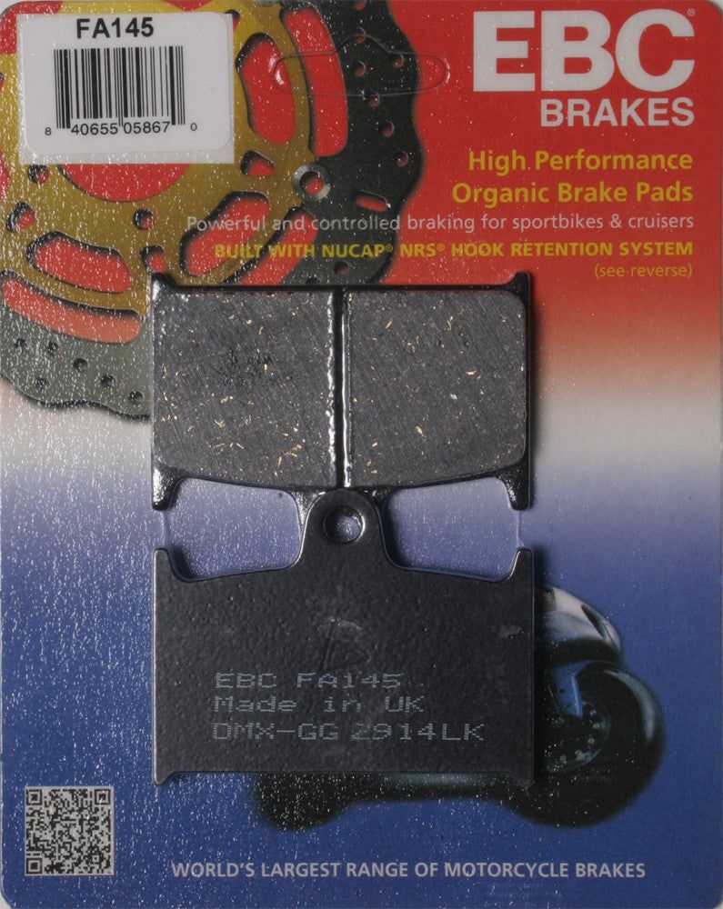 Load image into Gallery viewer, EBC 1 Pair Premium SFA Organic OE Replacement Brake Pads MPN FA145
