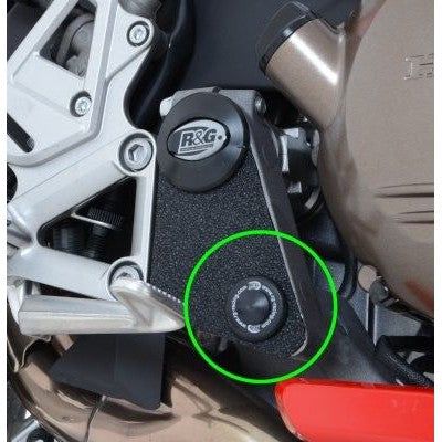 Load image into Gallery viewer, R&amp;G Racing Black Frame Plug RHS Bottom For 2015-2017 Honda Crossrunner
