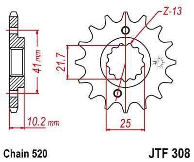 Load image into Gallery viewer, JT Sprockets Front Steel Sprocket 14 Tooth 14T 520 Chain JTF308.14
