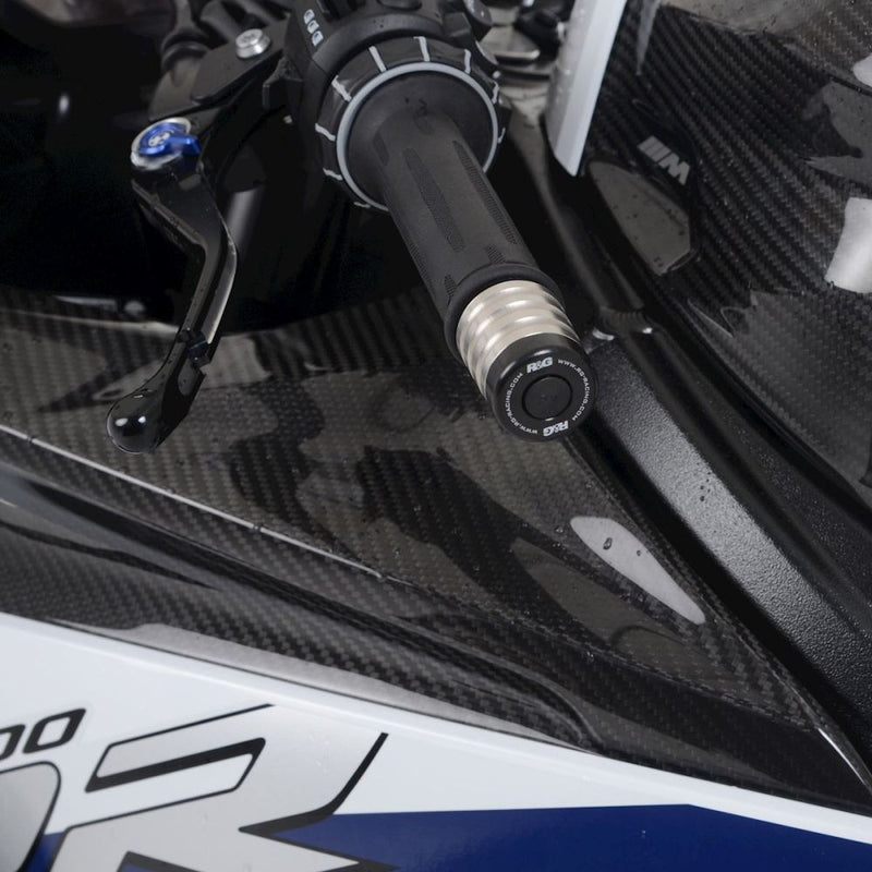 Load image into Gallery viewer, R&amp;G Racing Black Bar End Sliders For 2022-2024 BMW M1000RR
