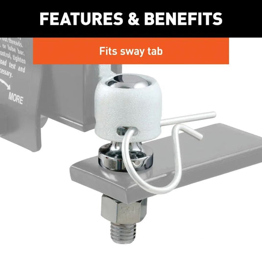 Replacement 1-1/4" Sway Control Ball, 5/8" Diameter x 1-3/4" Long Shank