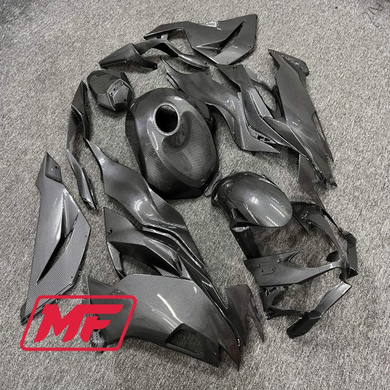 Load image into Gallery viewer, Monster Fairings Full Kit Kawasaki ZX-6R 19-23 Carbon Fiber Style + Windshield + Gas Tank Cover
