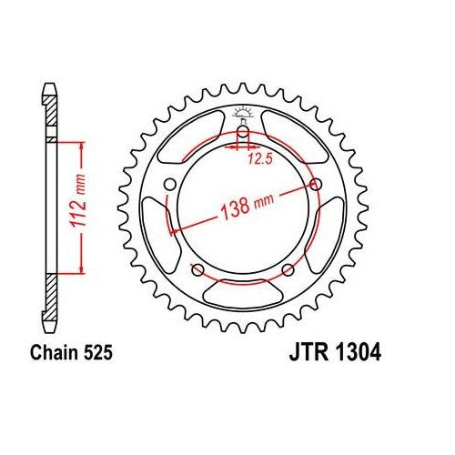 Steel Rear Sprocket 47T for Street HONDA CBR600F4 1999-2000