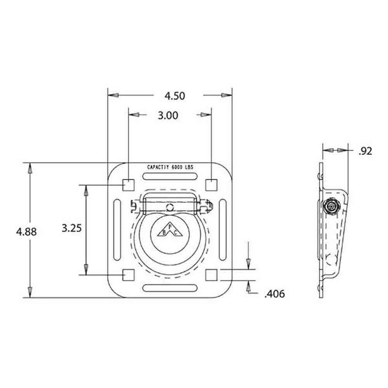 Load image into Gallery viewer, Tie-Down Ring with Backing Plate
