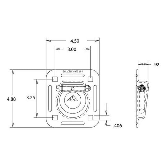 Tie-Down Ring with Backing Plate