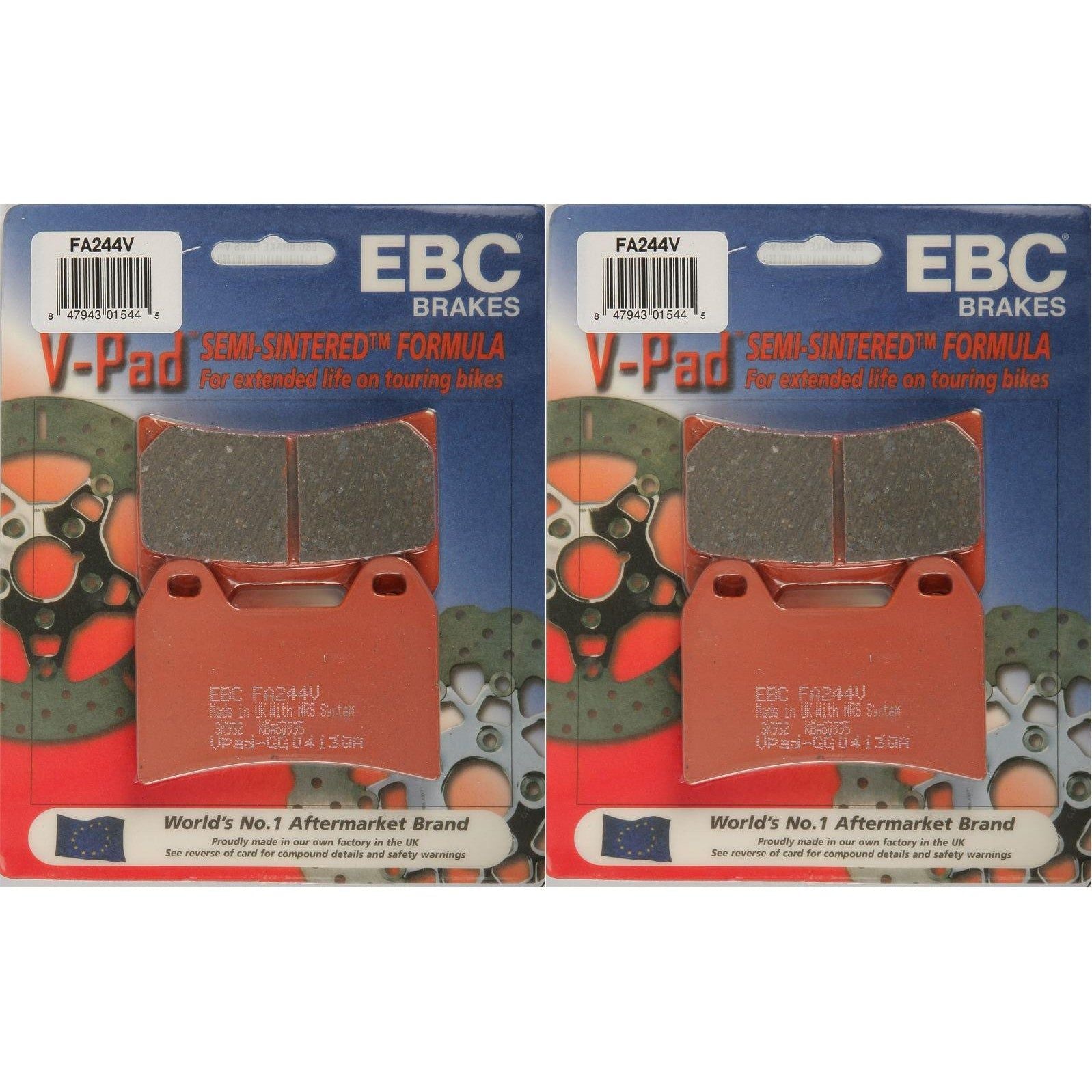 EBC Brake Pad Front Kit FA244V for Ducati 900 MH Evoluzione 2000-2001