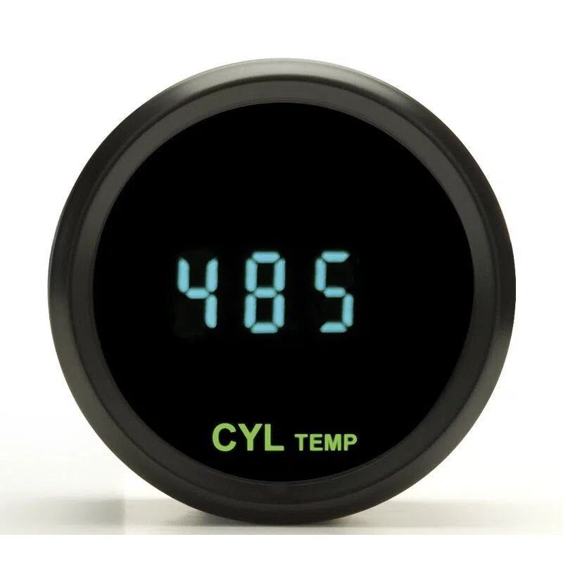 Load image into Gallery viewer, Dakota Digital Round Cylinder Head Temperature CHT Gauge Teal Display ODYR-11-1
