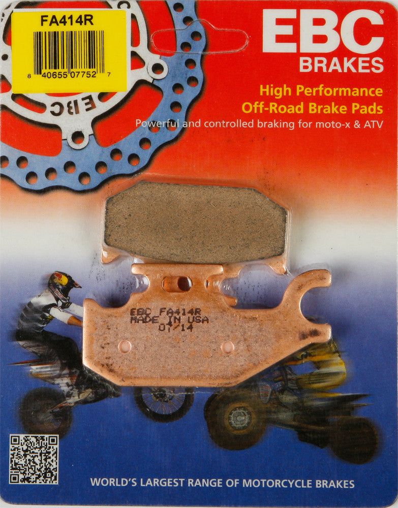 Load image into Gallery viewer, EBC 1 Pair Sintered R Series Heavy-Duty Brake Pads MPN FA414R

