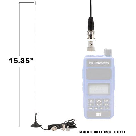 Rugged Radios Magnetic Mount Dual Band Antenna for Rugged Handheld Radios R1, RDH-X, V3, RDH-16, RH-5R DB-RH-MAG
