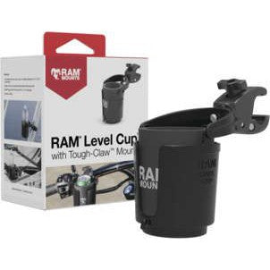 Load image into Gallery viewer, Ram Mounts Level Cup Drink Holder With Tough-Claw Mount Black - RAM-B-132-400
