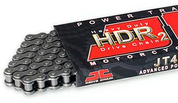 Load image into Gallery viewer, JT Sprockets HDR Heavy Duty Black Steel Spring/Clip Link Chain 420-076

