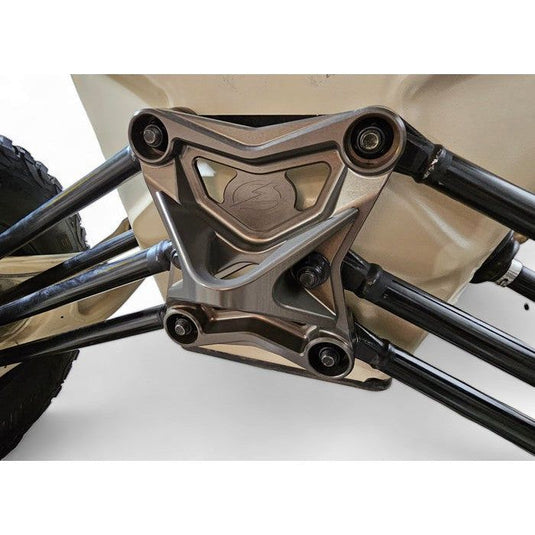 Elektric Offroad Gun Metal Gray Radius Rod Plate With Tow Hook For Can-Am Maverick X3 2017-2021