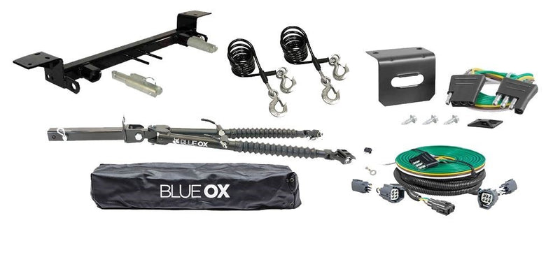 Load image into Gallery viewer, Blue Ox Alpha Tow Bar (8,500 lbs. cap.) &amp; Baseplate Combo (With Light Harness) fits 2007-2018 Jeep Wrangler/Wrangler Unlimited (JK) (All Models W/ Standard Bumper) (No JL)
