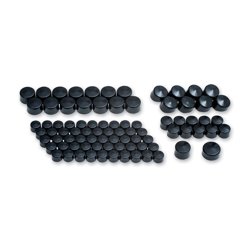 Load image into Gallery viewer, Kuryakyn Gloss Black Kool Kaps Hot Bolt Covers Toppers Harley Evo Twin Cam 2452
