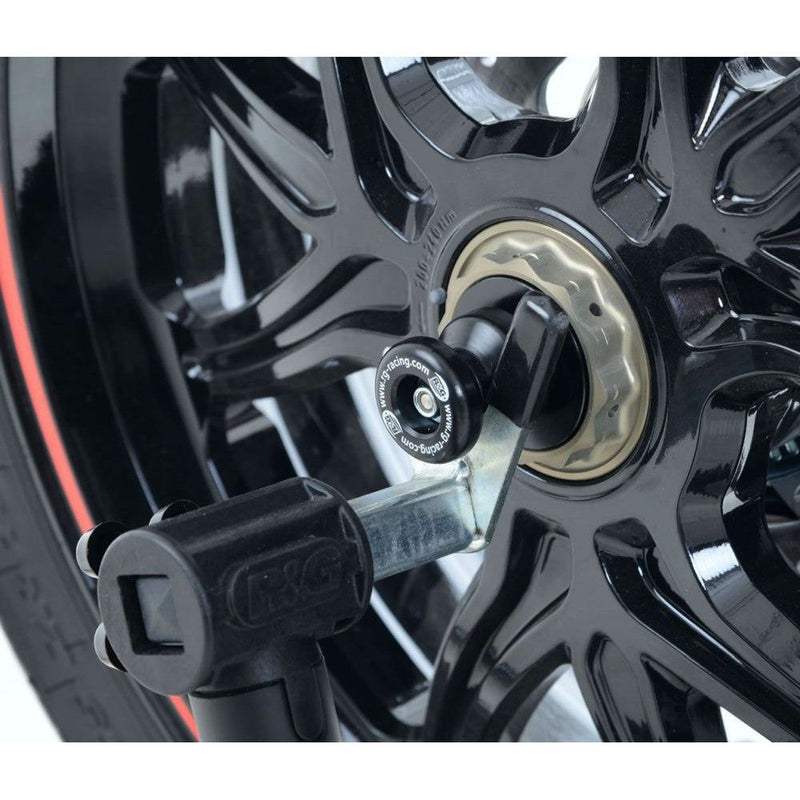 Load image into Gallery viewer, R&amp;G Racing Black Spindle Sliders For 2001-2006 Honda VTR1000 SP-1
