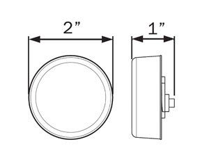 Load image into Gallery viewer, Amber 2&quot; Marker/Clearance Light, Grommet Mount, 12 Volt LED
