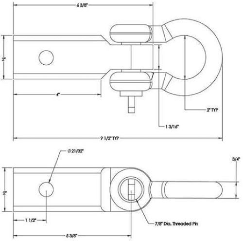 Load image into Gallery viewer, Polyester (3&quot; x 30&quot;) Recovery Strap with Shackle Mount Kit for 2 Inch Receivers
