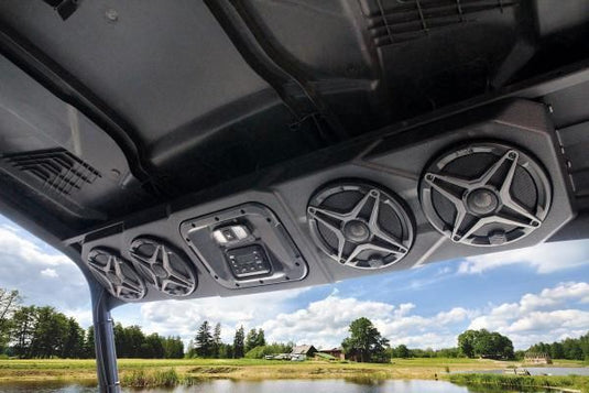 SSV Works Front 6.5" Speaker Pods With 4 Speaker Overhead Sound Bar For Can-Am HD10 18-22