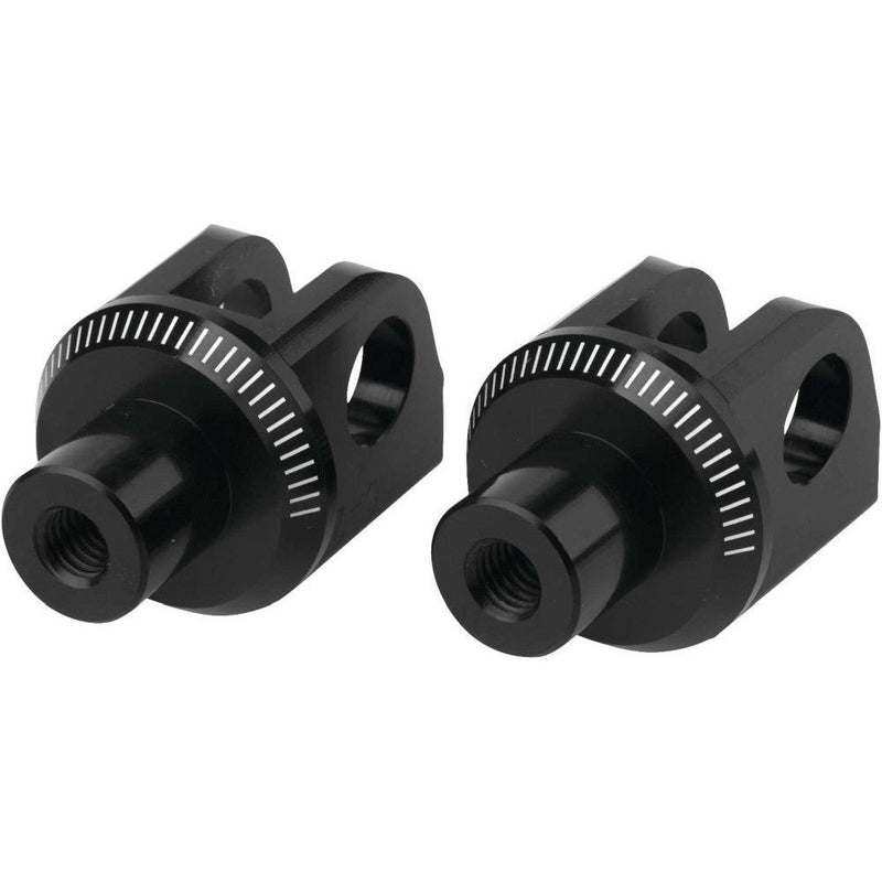 Load image into Gallery viewer, Puig Adventure Footpeg Adaptors Black Front - 6677N
