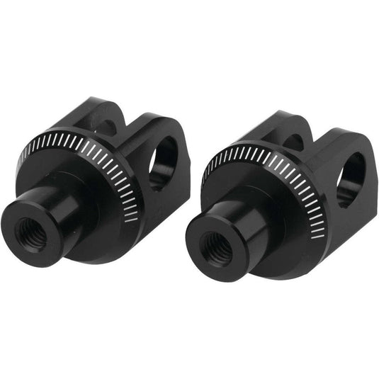 Puig Adventure Footpeg Adaptors Black Front - 6677N