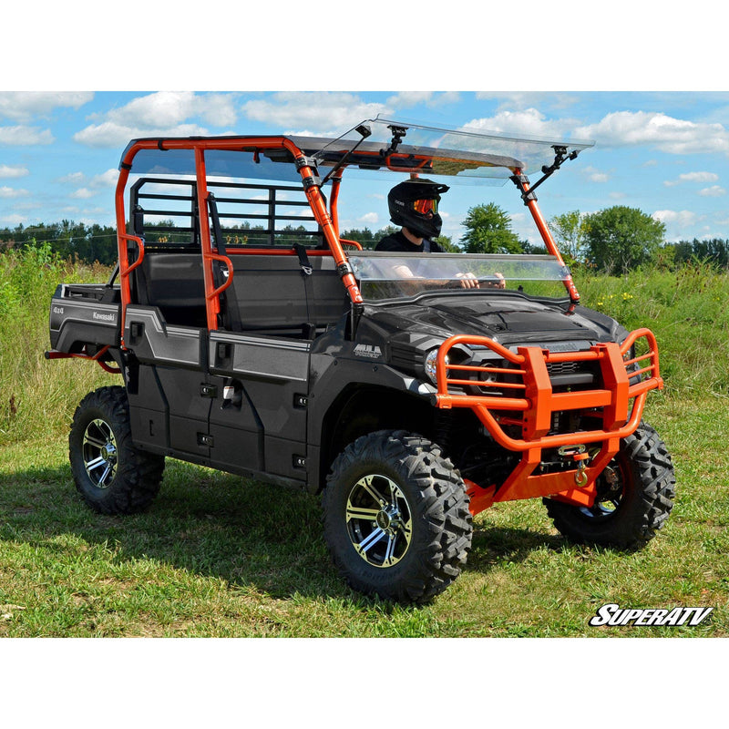 Load image into Gallery viewer, SuperATV Kawasaki Mule Pro Scratch Resistant Flip Windshield FWS-K-MULE-FXT-70
