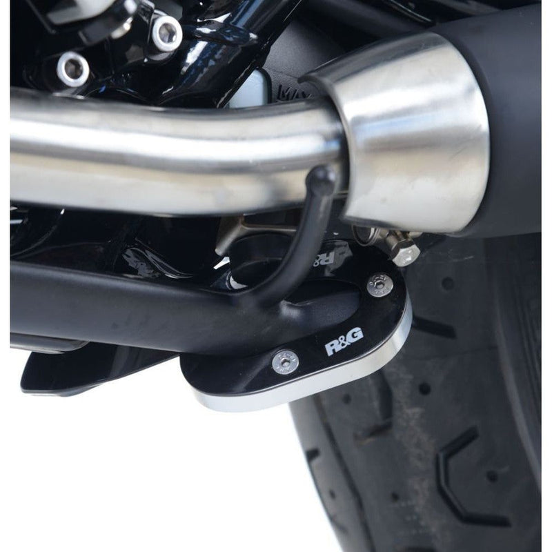 Load image into Gallery viewer, R&amp;G Racing Silver Kickstand Shoe For 2022-2023 Triumph Speed Twin 900
