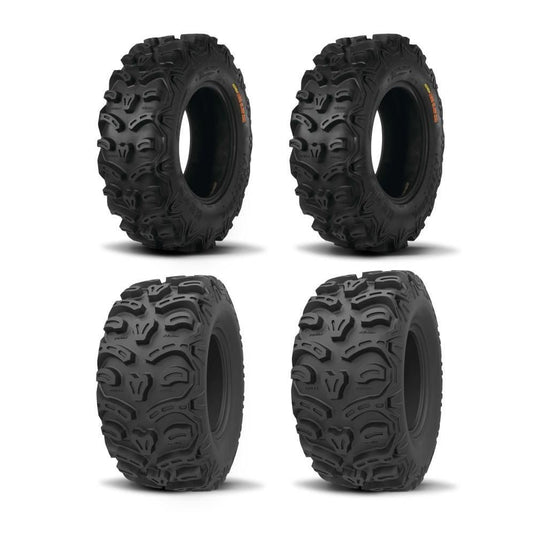 Kenda Set of Two K587 Bear Claw HTR Tires (8 Ply) [27x9R-12] And Two (8 Ply) [27x11R-12] Tires