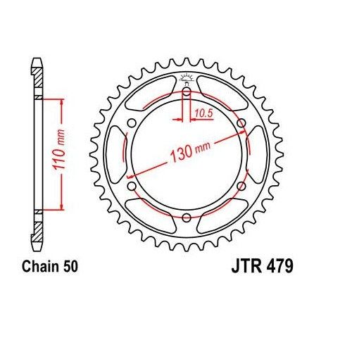 Steel Rear Sprocket 48T for Street KAWASAKI GPZ400 1985-1987