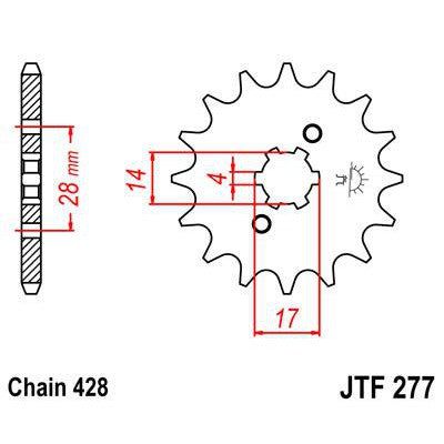 Load image into Gallery viewer, Front &amp; Rear Sprocket Kit for HONDA TRX90 Fourtrax 93-08 JT Sprockets

