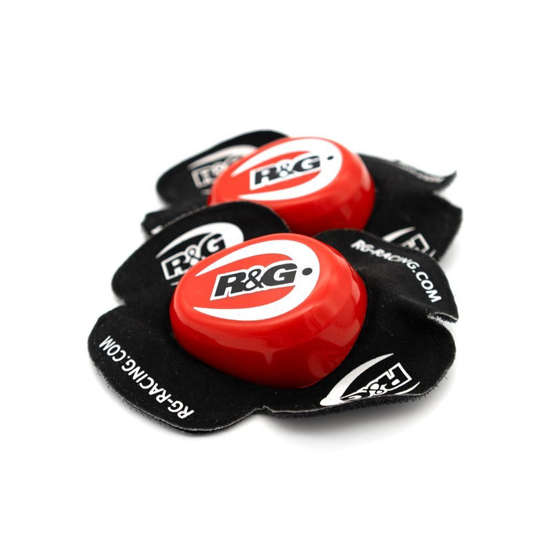 Load image into Gallery viewer, R&amp;G Racing Red Standard Profile Aero Knee Sliders Set AKS0005RE
