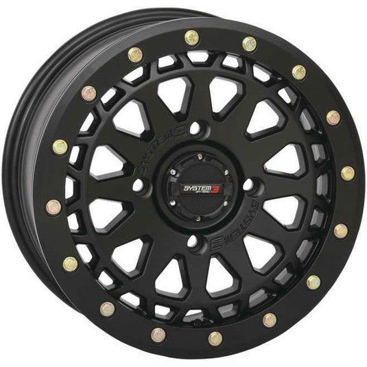 System 3 SB-6 Beadlock Matte Black Wheel 15x7 4/137 6+1 (+45mm) 15S3-6538
