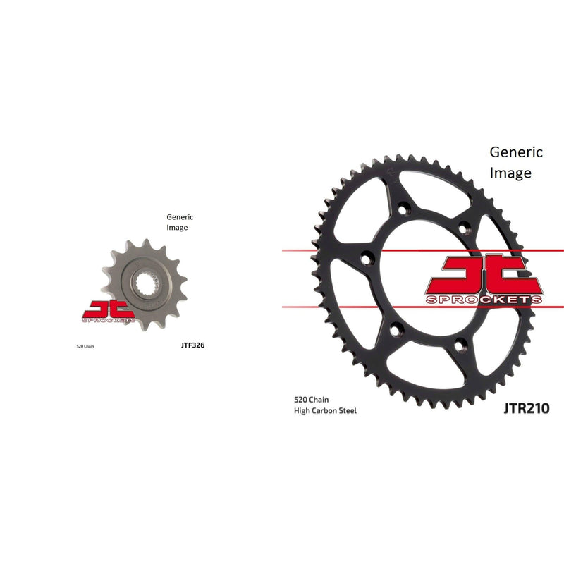 Load image into Gallery viewer, JT SPROCKETS Front and Rear Steel Sprocket Kit for OffRoad HONDA CR125R 2002
