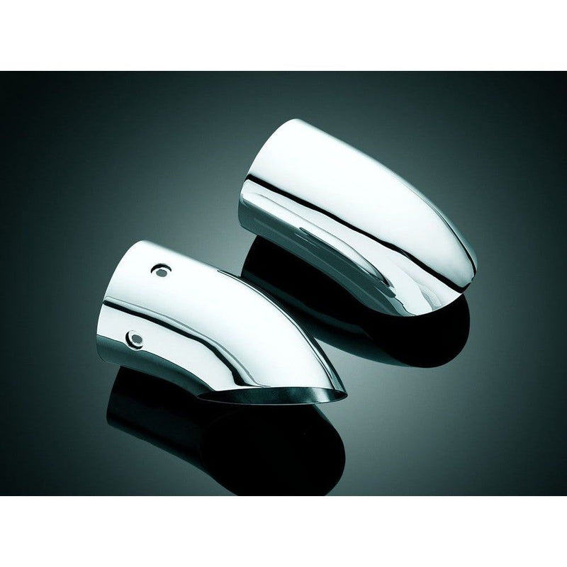 Load image into Gallery viewer, Kuryakyn Chrome Turn Down Exhaust Extensions Muffler Pipe Tips Honda Goldwing
