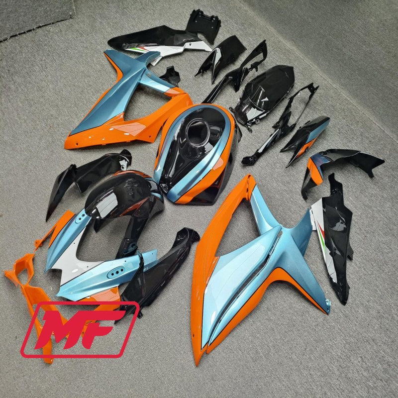 Load image into Gallery viewer, Monster Fairings Full Kit Suzuki GSXR600-750 08-10 Gulf + Windshield + Gas Tank Cover
