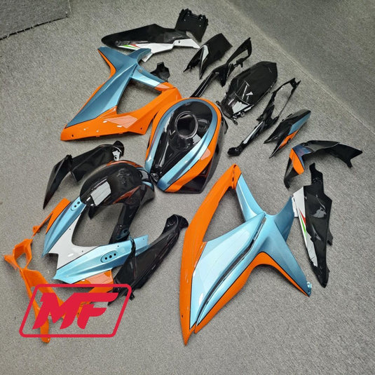 Monster Fairings Full Kit Suzuki GSXR600-750 08-10 Gulf + Windshield + Gas Tank Cover
