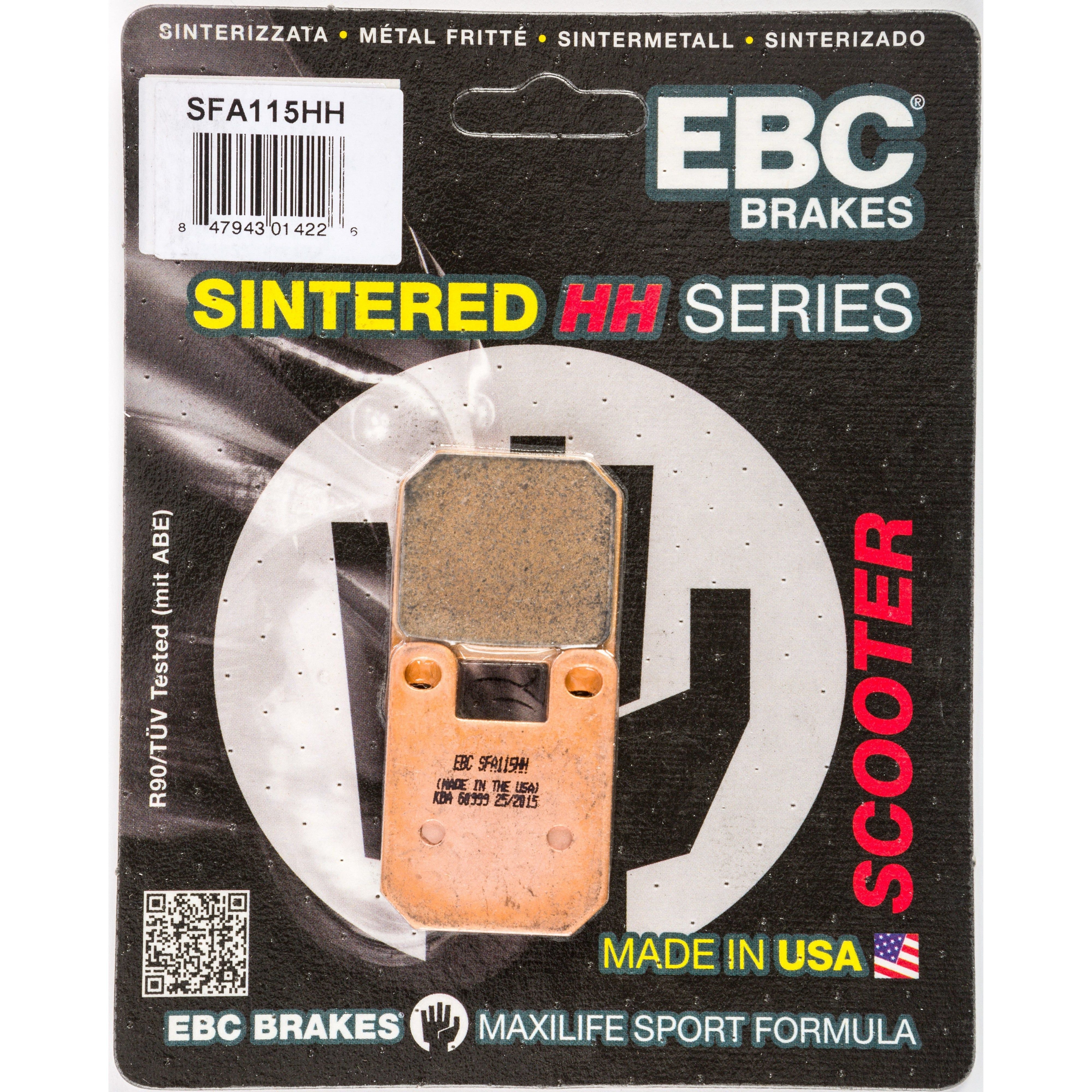 EBC 1 Pair SFA HH Series Scooter Sintered Brake Pads MPN SFA115HH