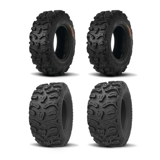 Kenda Set of Two K587 Bear Claw HTR Tires (8 Ply) [27x9R-12] And Two (8 Ply) [27x11R-12] Tires