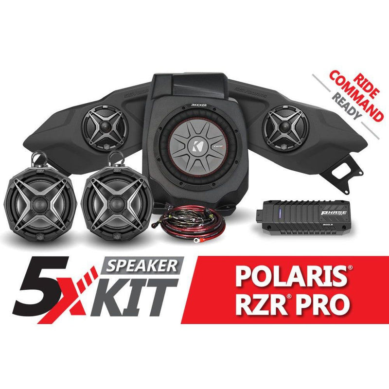 Load image into Gallery viewer, SSV Works Phase X 5-Speaker Plug-And-Play System For Polaris RZR Pro XP 2020-2022
