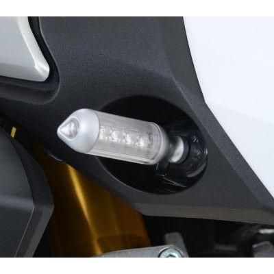 Load image into Gallery viewer, R&amp;G Racing Black Front Indicator Adapter Kit FAP0008BK
