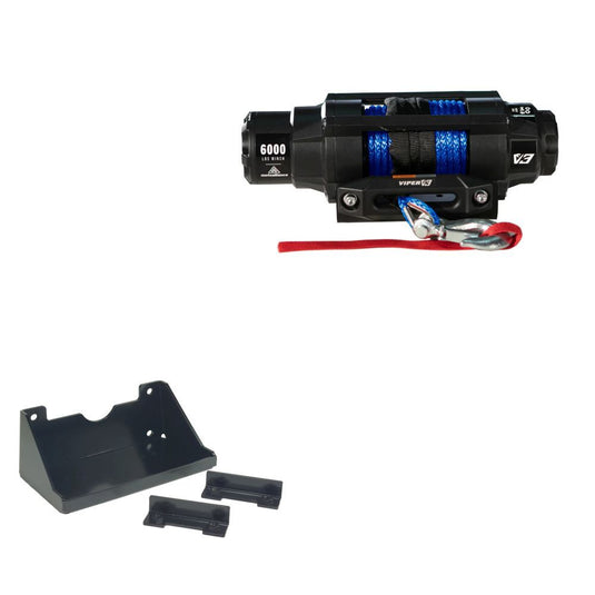 Viper 6000lbs V3 Winch Blue Rope With Mount For Kawasaki Mule PRODXT DX 2015-2018