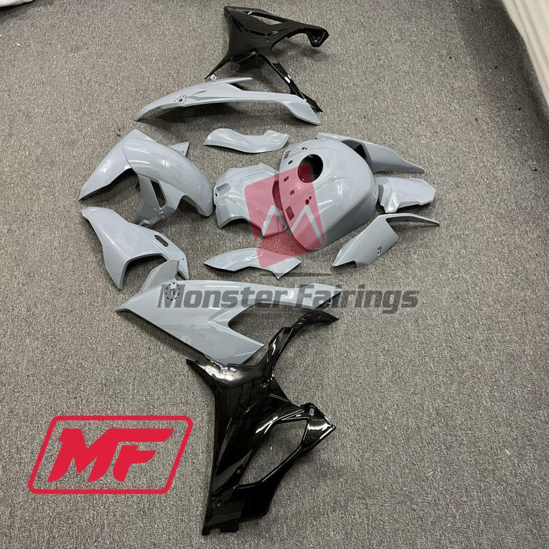 Load image into Gallery viewer, Monster Fairings Full Kit BMW S1000RR 19-22 Cement Grey and Black + Windshield + Gas Tank Cover
