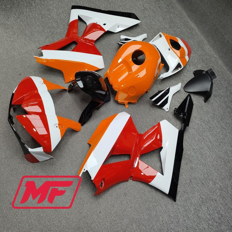 Load image into Gallery viewer, Monster Fairings Full Kit Honda CBR600RR 13-25 Repsol White Red Orange + Windshield + Gas Tank Cover
