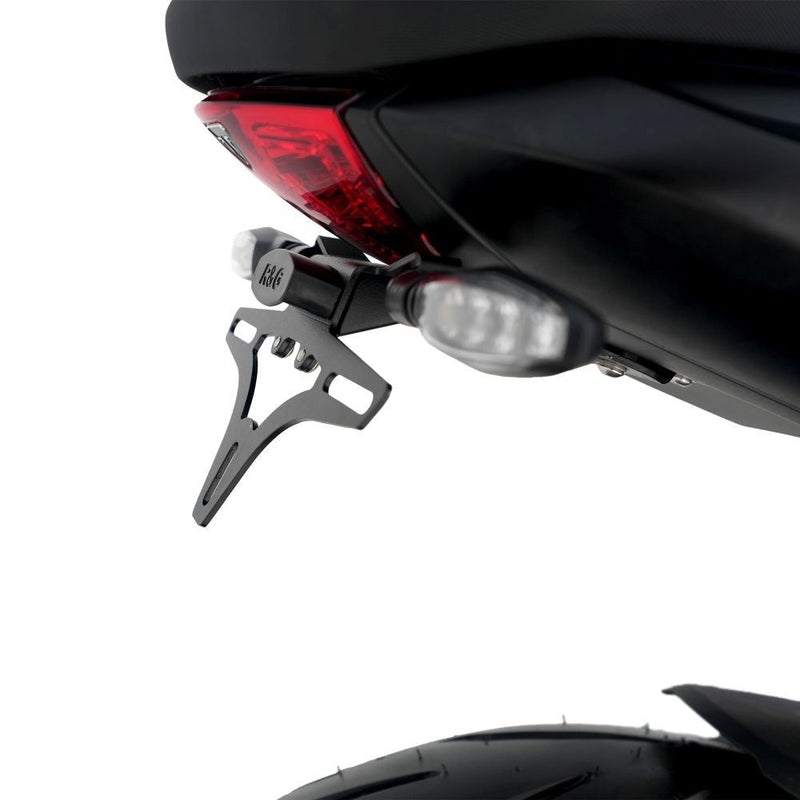 Load image into Gallery viewer, R&amp;G Racing Black Tail Tidy License Plate Holder For 2024-2024 Triumph Daytona 660
