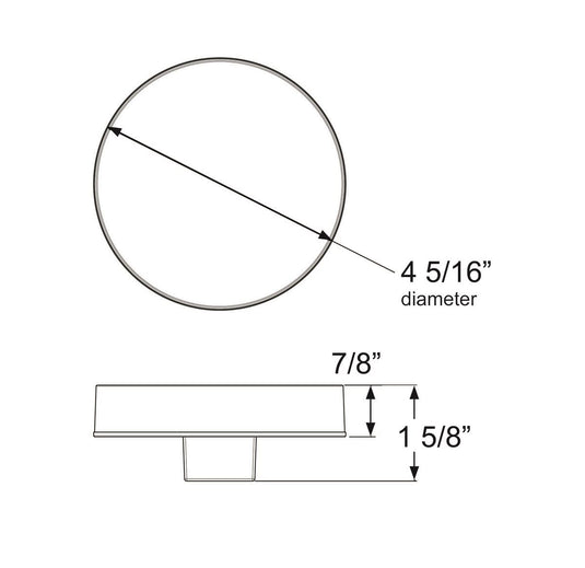 LED Sealed Clear Back-Up Light, Recess Mouunt, 4 Inch Round, Standard 2 pin Connection, 12 Volt