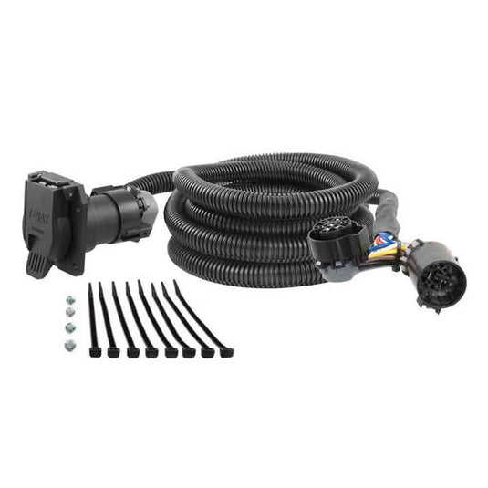 Curt 10' Custom Wiring Extension Harness (Adds 7-Way RV Blade style plug to Pickup Bed), fits Select Ford, Ram, Nissan, Toyota