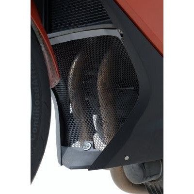 Load image into Gallery viewer, R&amp;G Racing Black Downpipe Grill For 2013-2018 BMW F800GT DG0017BK
