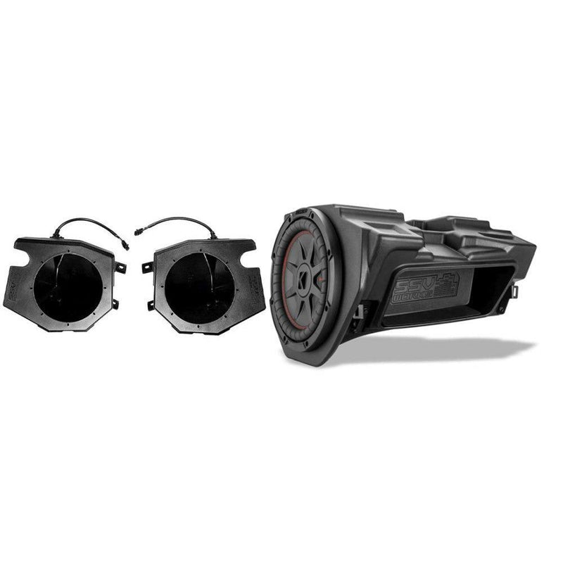 Load image into Gallery viewer, SSV Works Front 6.5&quot; Unloaded Speaker Pods W/ 10&quot; Unloaded Subwoofer Enclosure For Polaris RZR 14-21
