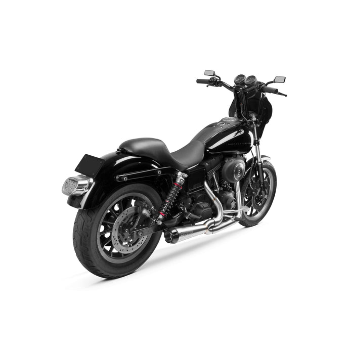 Two Brothers 2-Into-1 Comp-S Exhaust Stainless w/Carbon Fiber Tip for 99-05 FXD